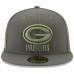 Men's Green Bay Packers New Era Olive 2017 Salute To Service 59FIFTY Fitted Hat 2783166